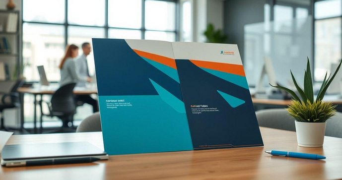Folders para empresas que impressionam e atraem clientes com design eficaz Folders para empresas que impressionam e atraem clientes com design eficaz